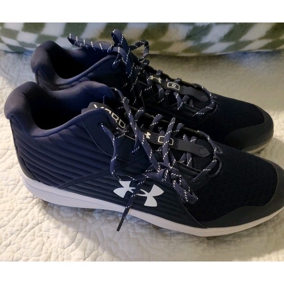 Under Armour  Baseball Cleats Metal‎ Microtips Men\'s Shoes Size 15 Navy  NEW